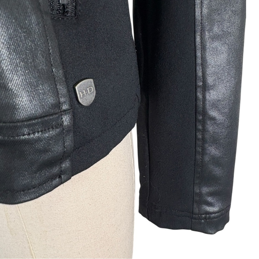 Harley Davidson Leather Moto Biker Jacket Size Medium - Picture 9 of 11